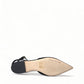 Dolce & Gabbana Black Leather Crystal Slingback Flats Shoes