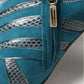 Dolce & Gabbana Teal Suede Leather Peep Toe Heels Pumps Shoes