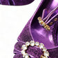 Dolce & Gabbana Purple Crystal Ankle Strap Sandals Shoes