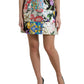 Dolce & Gabbana Multicolor Majolica Patchwork Mini Skirt