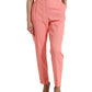 Dolce & Gabbana Pink High Waist Tapered Women Pants