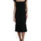 Dolce & Gabbana Black Cady Viscose Sleeveless Dress
