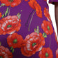 Dolce & Gabbana Multicolor Floral Poppy Print Sheath Dress