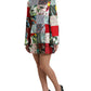 Dolce & Gabbana Multicolor Floral Patchwork Shift Mini Dress