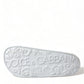 Dolce & Gabbana White Rubber Sandals Slides Beachwear Shoes