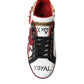 Dolce & Gabbana White Red Crystals Portofino Sneakers Women Shoes