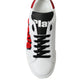 Dolce & Gabbana White Love Patch Portofino Classic Sneakers Shoes