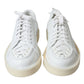 Dolce & Gabbana White Leather Low Top Oxford Sneakers Shoes