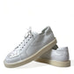 Dolce & Gabbana White Leather Low Top Oxford Sneakers Shoes