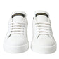 Dolce & Gabbana White Leather Portofino Classic Sneaker Women Shoes