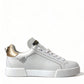 Dolce & Gabbana White Leather Portofino Classic Sneaker Women Shoes