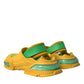 Dolce & Gabbana Yellow Green Rubber Clogs Men Slippers Men Shoes