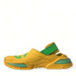 Dolce & Gabbana Yellow Green Rubber Clogs Men Slippers Men Shoes