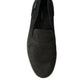 Dolce & Gabbana Blue Suede Caiman Men Loafers Slippers Shoes