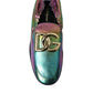 Dolce & Gabbana Multicolor Leather DG Logo Loafer Dress Shoes