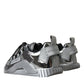 Dolce & Gabbana Silver Lace Up Low Top Men NS1 Sneakers Shoes