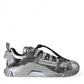 Dolce & Gabbana Silver Lace Up Low Top Men NS1 Sneakers Shoes