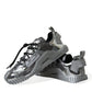 Dolce & Gabbana Silver Lace Up Low Top Men NS1 Sneakers Shoes