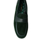 Dolce & Gabbana Green Velvet Slip On Men Loafer Dress Shoes