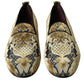 Dolce & Gabbana Gold Velvet Brocade Smoking Slipper Dress Shoes