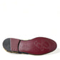 Dolce & Gabbana Gold Velvet Brocade Smoking Slipper Dress Shoes
