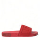 Dolce & Gabbana Red Rubber Sandals Slippers Beachwear Shoes