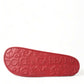 Dolce & Gabbana Red Rubber Sandals Slippers Beachwear Shoes