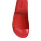 Dolce & Gabbana Red Rubber Sandals Slippers Beachwear Shoes