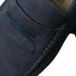 Dolce & Gabbana Blue Calfskin Leather Slip On Moccasin Shoes