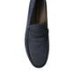Dolce & Gabbana Blue Calfskin Leather Slip On Moccasin Shoes
