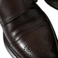 Dolce & Gabbana Brown Leather Straps Ankle Boots Shoes