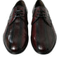 Dolce & Gabbana Black Bordeaux Leather Derby Formal Dress Shoes