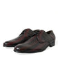 Dolce & Gabbana Black Bordeaux Leather Derby Formal Dress Shoes