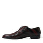 Dolce & Gabbana Black Bordeaux Leather Derby Formal Dress Shoes