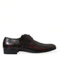 Dolce & Gabbana Black Bordeaux Leather Derby Formal Dress Shoes