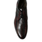 Dolce & Gabbana Black Bordeaux Leather Derby Formal Dress Shoes