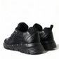 Prada Black Mesh Panel Low Top Twist Trainers Sneakers Shoes