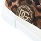 Dolce & Gabbana Brown Leopard Canvas Sneakers Shoes