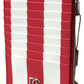 Dolce & Gabbana Red White Leather DG Logo Zip Card Holder Wallet