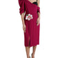 Dolce & Gabbana Purple Flower Embellished One Shoulder Dress