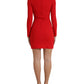 Dolce & Gabbana Red Sacred Heart Viscose Bodycon Mini Dress