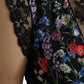 Dolce & Gabbana Multicolor Floral Print Lace Sheath Dress