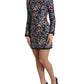 Dolce & Gabbana Multicolor Floral Nylon Sheath Mini Dress