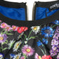 Dolce & Gabbana Multicolor Floral Nylon Sheath Mini Dress