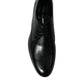 Dolce & Gabbana Black Leather Lace Up Men Dress Derby Shoes