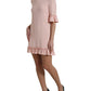 Dolce & Gabbana Light Pink Viscose A-line Shift Mini Dress