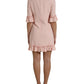 Dolce & Gabbana Light Pink Viscose A-line Shift Mini Dress