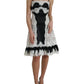 Dolce & Gabbana Black White Lace See Through A-Line Sleeveless Dress
