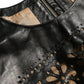 Valentino Shiny Black Nylon Cut Out A-line Mini Dress