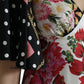 Dolce & Gabbana Multicolor Floral Print Silk Twill Gown Dress